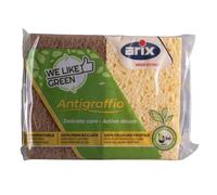 ARIX | Scratch Resistant Delicate Care, 2 Cellulose Sponges from the We Like Green Line, Eco-Friendly, 100% Recycled and Recyclable Materials - Made in Italy