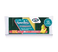 Arix XXL Abrasive Sponges, Polyurethane (PU), Yellow/Green, 15 Confezioni