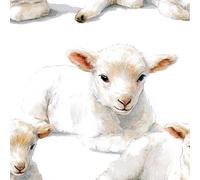 ARiXIaNg Cartoon Sheep Peel and Stick Wallpaper Kawaii Animals Contact Paper with Waterproof Stain-Resistant Surface for Boys Girls Teen Bedroom Living Room Kitchen 17.3"x118"