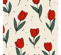 ARiXIaNg Cartoon Tulips Removable Peel and Stick Wallpaper 17.3"x118" Kawaii Flowers for Drawers Furniture Makeovers Easy to Install Wall Paper Decor Wall Mural Paper