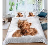 ARiXIaNg Dog Duvet Cover Single Size Cocker Spaniel Bedding Set Adults Ultra Soft Microfiber Quilt Cover 3PCs with Zipper and 2 Pillowcases Closure Decor Bedspread Cover,summer
