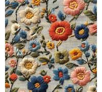 ARiXIaNg Embroidered Flowers Removable Peel and Stick Wallpaper 17.3"x118" Retro for Drawers Furniture Makeovers Easy to Install Wall Paper Decor Wall Mural Paper