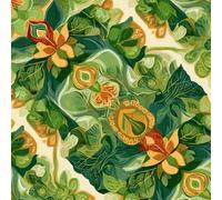 ARiXIaNg Peel and Stick Wallpaper 17.3"x118" Green Flowers Self Adhesive Wallpaper Bohemia Contact Paper Shelf Liner for Cabinets for Bedroom Bathroom Renter Friendly