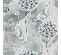 ARiXIaNg Peel and Stick Wallpaper 17.3"x118" Hydrangea Butterfly Self Adhesive Wallpaper Retro Country Contact Paper Shelf Liner for Cabinets for Bedroom Bathroom Renter Friendly