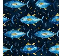 ARiXIaNg Peel and Stick Wallpaper 17.3"x78.7" Fish Self Adhesive Wallpaper Ocean Kawaii Contact Paper Shelf Liner for Cabinets for Bedroom Bathroom Renter Friendly