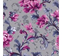 ARiXIaNg Purple Flowers Removable Peel and Stick Wallpaper 17.3"x118" Retro for Drawers Furniture Makeovers Easy to Install Wall Paper Decor Wall Mural Paper