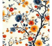 ARiXIaNg Retro Flowers Peel and Stick Wallpaper Landscape Painting Contact Paper with Waterproof Stain-Resistant Surface for Boys Girls Teen Bedroom Living Room Kitchen 17.3"x118"