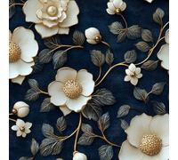 ARiXIaNg Retro Flowers Peel and Stick Wallpaper Relief Contact Paper with Waterproof Stain-Resistant Surface for Boys Girls Teen Bedroom Living Room Kitchen 17.3"x118"