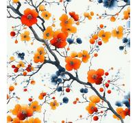 ARiXIaNg Retro Flowers Removable Peel and Stick Wallpaper 17.3"x118" Landscape Painting for Drawers Furniture Makeovers Easy to Install Wall Paper Decor Wall Mural Paper
