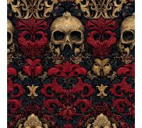 ARiXIaNg Retro Skull Peel and Stick Wallpaper Red Terror Contact Paper with Waterproof Stain-Resistant Surface for Boys Girls Teen Bedroom Living Room Kitchen 17.3"x236"