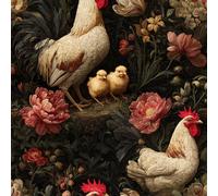 ARiXIaNg Sunflower Removable Peel and Stick Wallpaper 17.3"x236" Chicken Retro for Drawers Furniture Makeovers Easy to Install Wall Paper Decor Wall Mural Paper