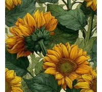 ARiXIaNg Sunflower Removable Peel and Stick Wallpaper 17.3"x393" Retro Flowers for Drawers Furniture Makeovers Easy to Install Wall Paper Decor Wall Mural Paper