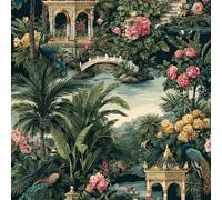 ARiXIaNg Tropical Rainforest Peel and Stick Wallpaper Flowers and Birds Contact Paper with Waterproof Stain-Resistant Surface for Boys Girls Teen Bedroom Living Room Kitchen 17.3"x236"