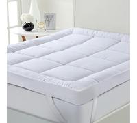 Ariyah Collections 10 Cm Single Mattress Topper, Easy Fit Microfiber Quilted Mattress Topper, Orthopedic Deep Pocket Bed Pad with Corner Straps (Single)