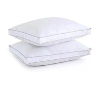 Ariyah Collections 4 Inch Gusseted Box Pillows 2 Pack Hotel Quality| Back Support Neck Orthopedic Pillow, Anti Allergy Hollow Fibre Filling Side Sleeper Pillow (2 Pack)