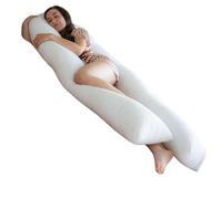 Ariyah Collections 9FT U Shaped Pregnancy Pillow | Back Support Cuddle Cushion Maternity Pillow For Pregnant Women | Bolster Cushion Side Sleeper Full Body Pillow (9ft - White)