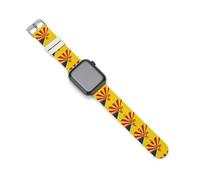 Arizona And New Mexico Flags Compatible with IWatch Series Silicone Strap Smartwatch Replacement Bands 42mm/44mm