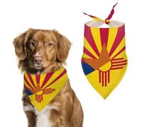 Arizona And New Mexico Flags Dog Bandanas Thanksgiving Halloween Christmas Pet Supplies Accessories Adjustable Pets Triangle Scarf