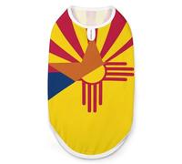Arizona And New Mexico Flags Fashion Dog Shirts Printing Pet Clothes Sleeveless Pets Vest for Dogs Puppy Cats 2XL