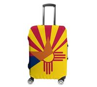 Arizona and New Mexico Flags Personalized Luggage Case Cover Funny Travel Accessories Washable Suitcase Protector Fit 19-32 Inch M