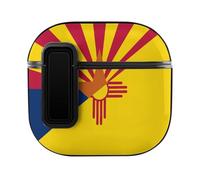 Arizona And New Mexico Flags Stylish Case Cover Compatible with AirPods 4 Hard PC Protector with Black Button Protector