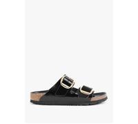 Women's mules Birkenstock Arizona Big Buckle Natural Leather Patent Black 39 Narrow