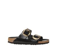 BIRKENSTOCK Arizona Big Buckle Black Patent Leather Two Bar Mules Colo
