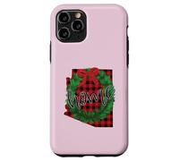 Arizona Buffalo Plaid Christmas Home Wreath Retro Case for iPhone 11 Pro