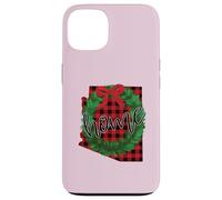 Arizona Buffalo Plaid Christmas Home Wreath Retro Case for iPhone 13