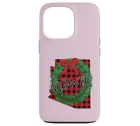 Arizona Buffalo Plaid Christmas Home Wreath Retro Case for iPhone 13 Pro