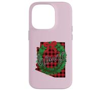 Arizona Buffalo Plaid Christmas Home Wreath Retro Case for iPhone 14 Pro