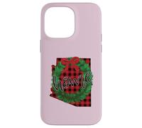 Arizona Buffalo Plaid Christmas Home Wreath Retro Case for iPhone 14 Pro Max