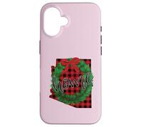 Arizona Buffalo Plaid Christmas Home Wreath Retro Case for iPhone 16