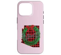 Arizona Buffalo Plaid Christmas Home Wreath Retro Case for iPhone 16 Pro