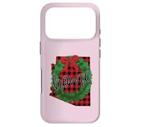 Arizona Buffalo Plaid Christmas Home Wreath Retro Case for iPhone 17 Pro