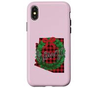 Arizona Buffalo Plaid Christmas Home Wreath Retro Case for iPhone X/XS
