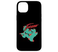 Arizona Cacti With Red Blossoms Tucson Vintage Souvenir Case for iPhone 14 Plus