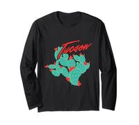 Arizona Cacti with Red Blossoms Tucson Vintage Souvenir Long Sleeve T-Shirt
