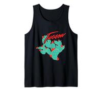 Arizona Cacti with Red Blossoms Tucson Vintage Souvenir Tank Top