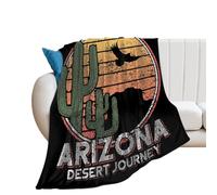 Arizona Cactus And Ea-gle Soft Flannel Blanket 250g Large Bed Blankets Lightweight Carpet for Sofa Couch Bed 30"*40"（76 * 100cm）