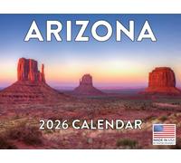Arizona Calendar 2026 AZ Monthly Wall Calender 12 Month | American Made In The USA