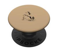 Arizona Desert Horse and Saguaro Cactus - Beige PopSockets Adhesive PopGrip