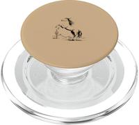 Arizona Desert Horse and Saguaro Cactus - Beige PopSockets PopGrip for MagSafe