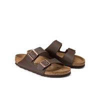 Arizona Double Strap Mules Dark Brown