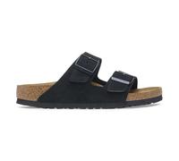 Arizona Double Strap Mules in Suede Black