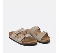 Arizona Double-Strap Mules in Suede taupe
