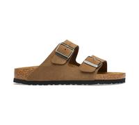 Arizona Double-Strap Suede Mules Dark Brown