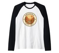 Arizona Est. 1912 Vintage Arizona Retro Design Raglan Baseball Tee
