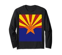 Arizona Flag Arizonan Heart Proud Heritage State Pride Long Sleeve T-Shirt