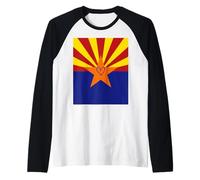 Arizona Flag Arizonan Heart Proud Heritage State Pride Raglan Baseball Tee